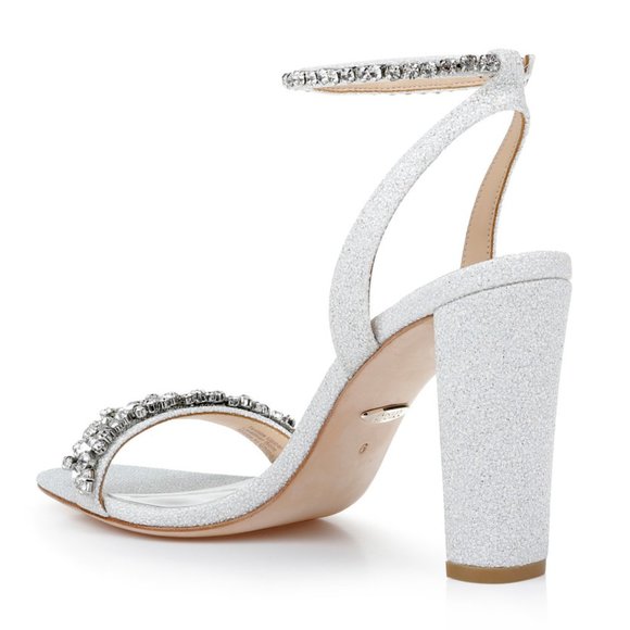Badgley Mischka Bridal Heeled Sandals - Size 9.5 - Picture 2 of 8